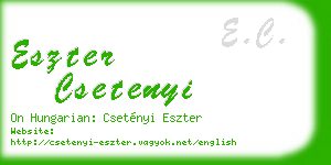 eszter csetenyi business card